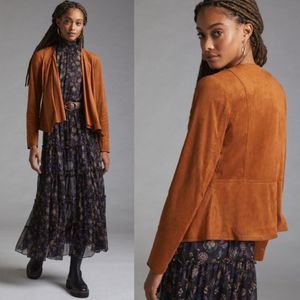 Anthropologie| Draped Faux Suede Jacket​